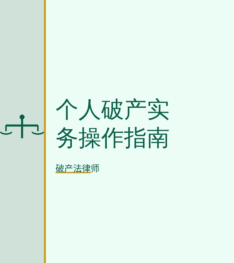 个人破产实务操作指南
